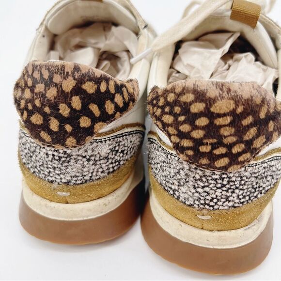 Madewell Kickoff Trainer Sneakers in Leather and Spot Mix Calf Hair 9.5 - Picture 9 of 12